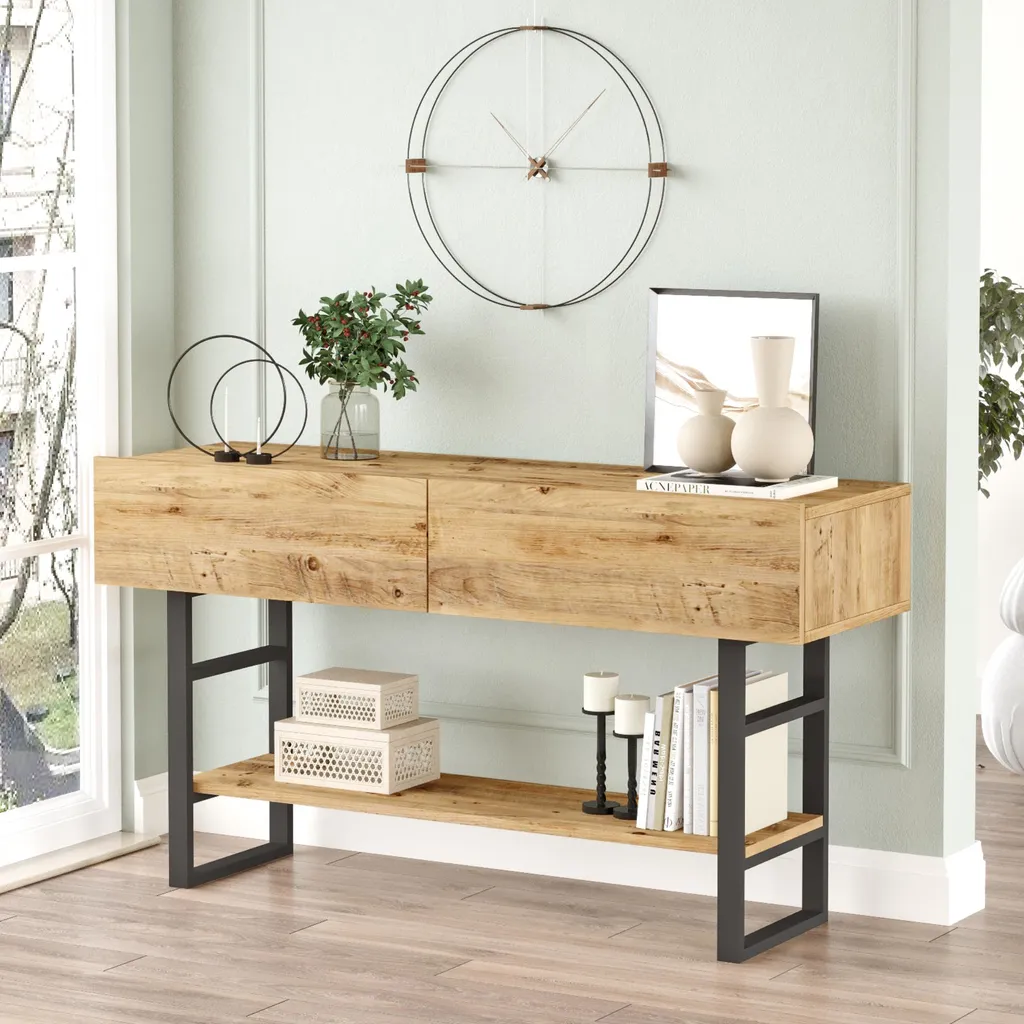 Console Lappeenranta 139cm : optimisez vos petits espaces avec style