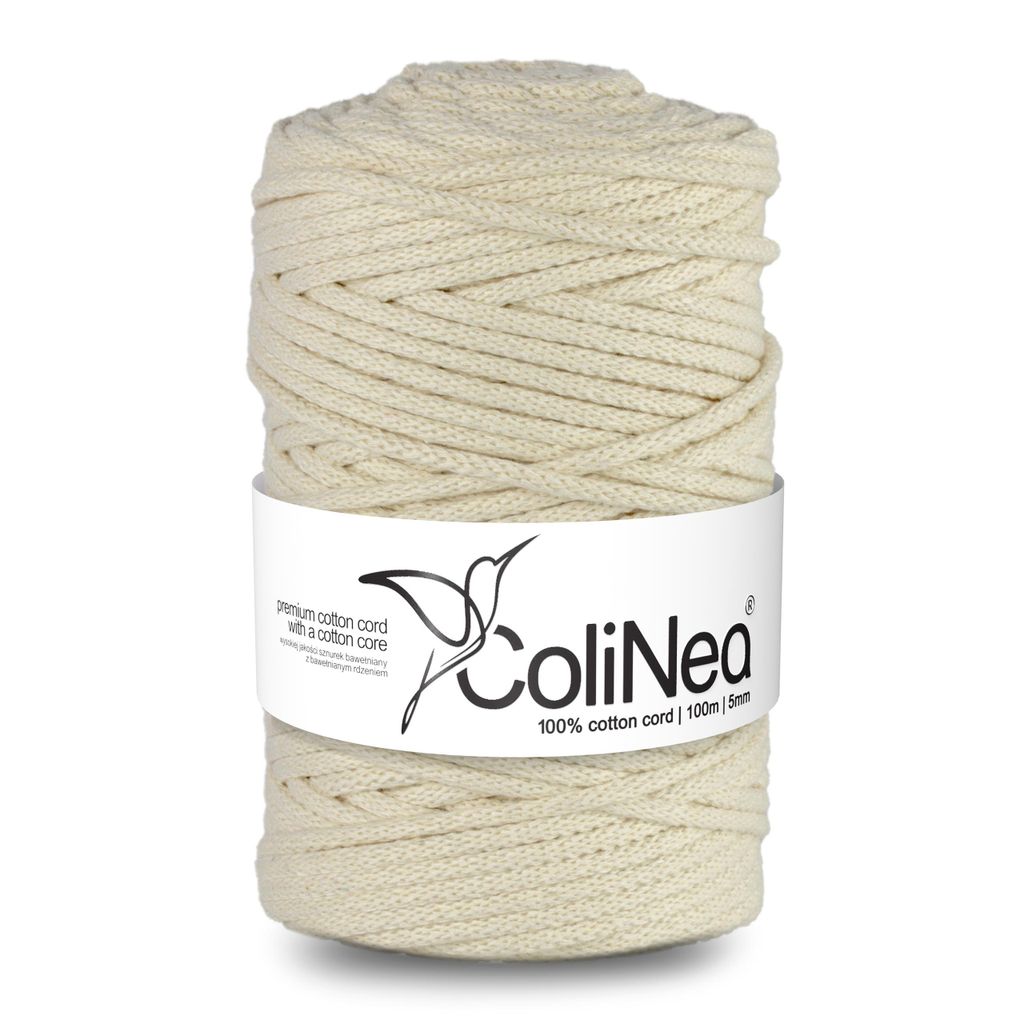 ColiNea, Baumwollkordel mit Baumwollkern, geflochten, 5mm, Produktbild 
