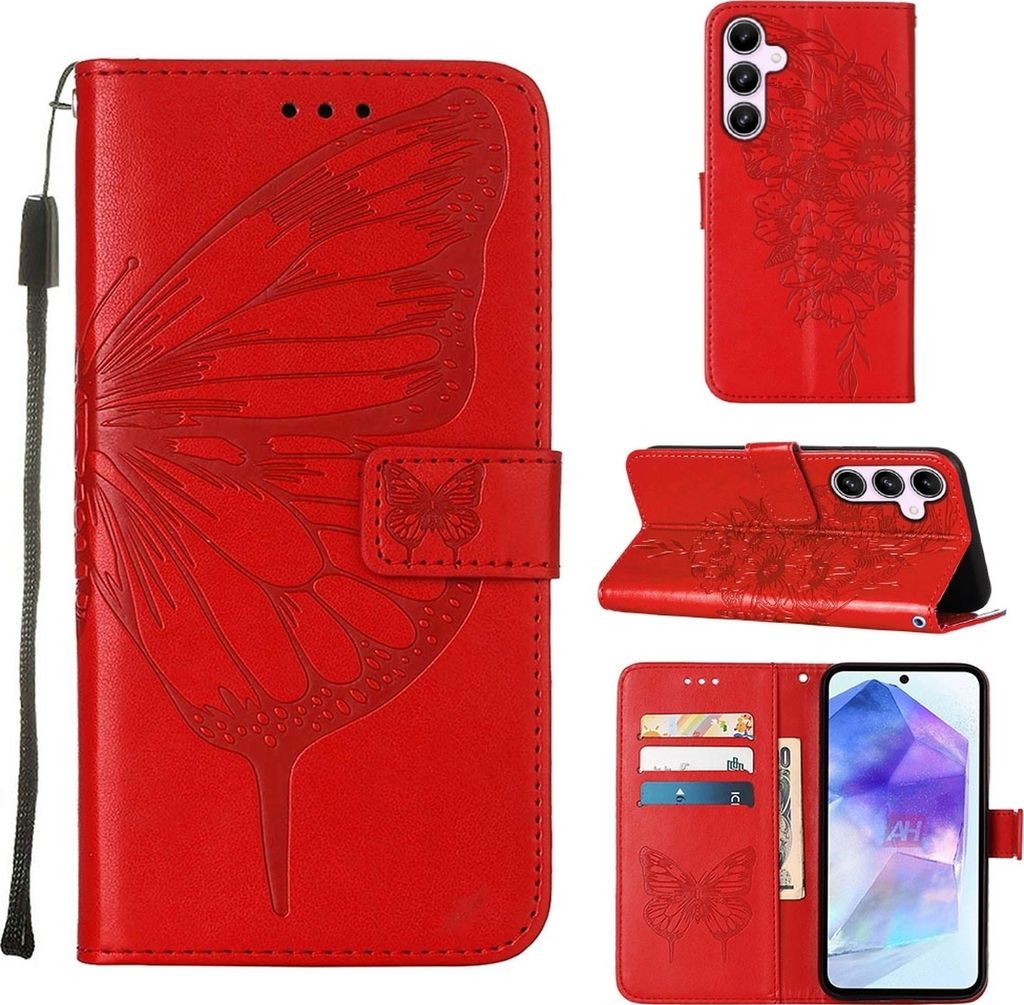 Mobigear Butterfly  Samsung Galaxy A55 Hülle Klapphülle Produktbild 