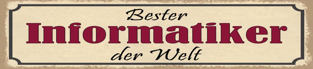 vianmo Holzschild 10x46 cm bester Informatiker der Welt