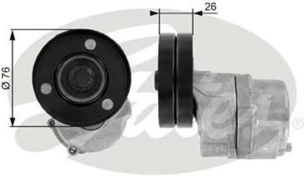 Rouleau Tendeur de Courroie Crantée Gates T38287 pour Berline Volvo