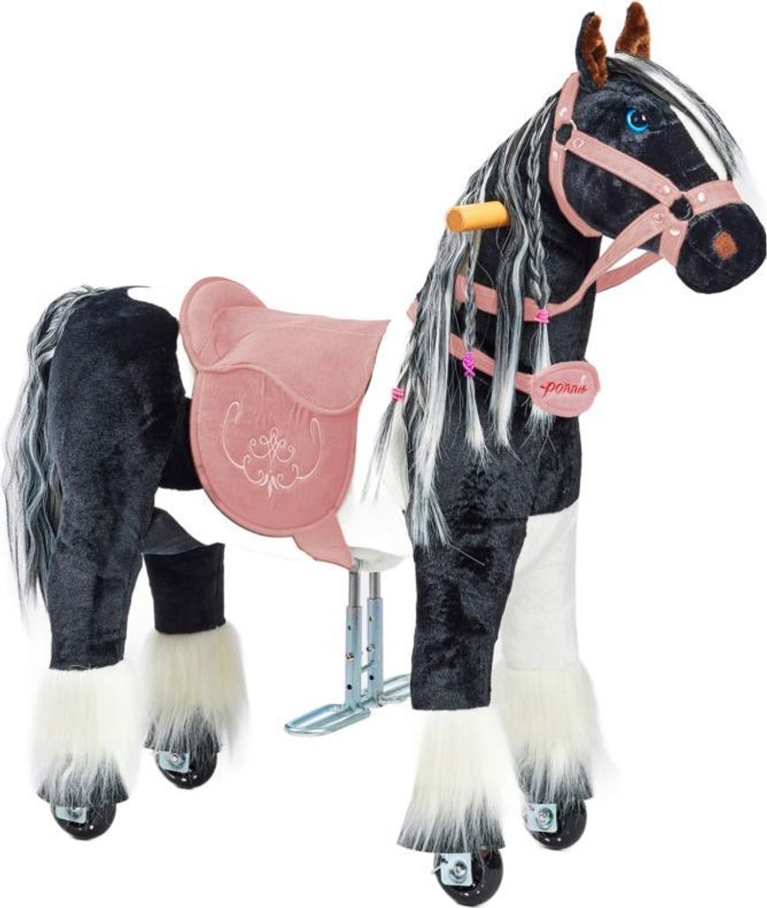 Cavallo da equitazione in linea Ponnie Domino S con sella Immagine del prodotto 