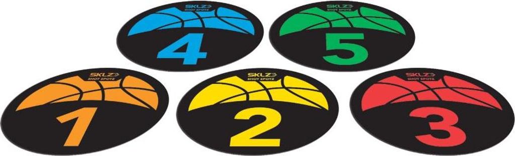 SKLZ Shot Spotz Basketball Trainingspunkte, 5 Kreise, 20 cm Produktbild 