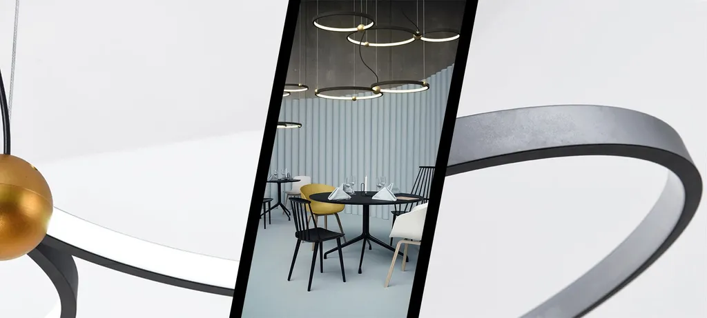 Lampadario Anelli LED tooLight App752 Black + Telecomando: Top Prezzo - 9