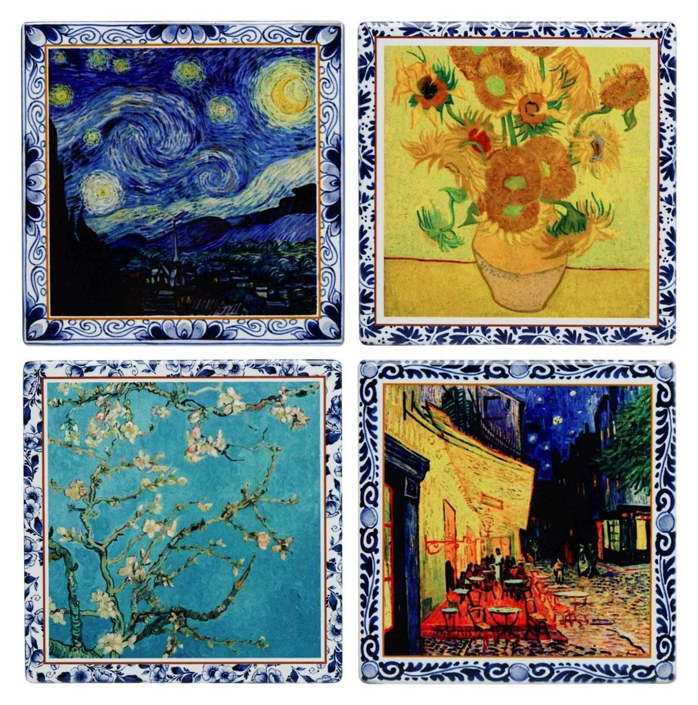 Heinen Delfts Blauw – Untersetzer Van Gogh Kleur Set mit 4 – Bild 1