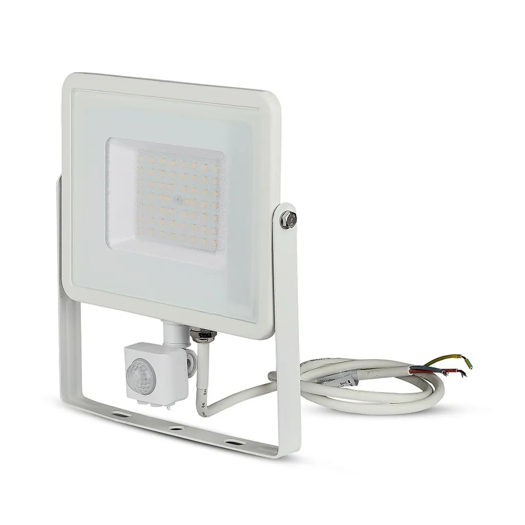 Projecteur Extérieur LED avec Détecteur de Présence 50W V-TAC Blanc