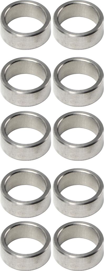 10-teiliges Unterlegscheiben-Distanzscheiben-Set, 15 mm Außendurchmesser, 12 mm Innendurchmesser, Edelstahl, Zubehörteil-Set, Kit 3515-0015-0060