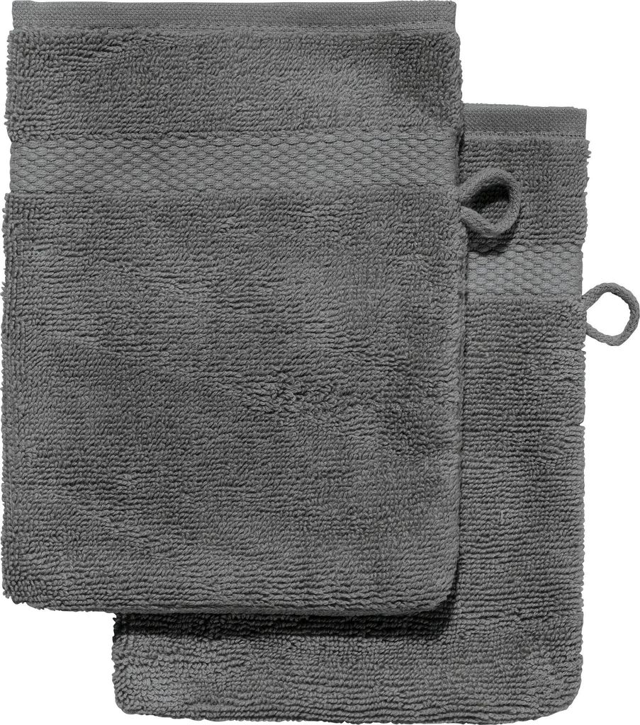 Erwin Müller Waschhandschuh Sindelfingen" 2er-Pack anthrazit 15x21 cm"