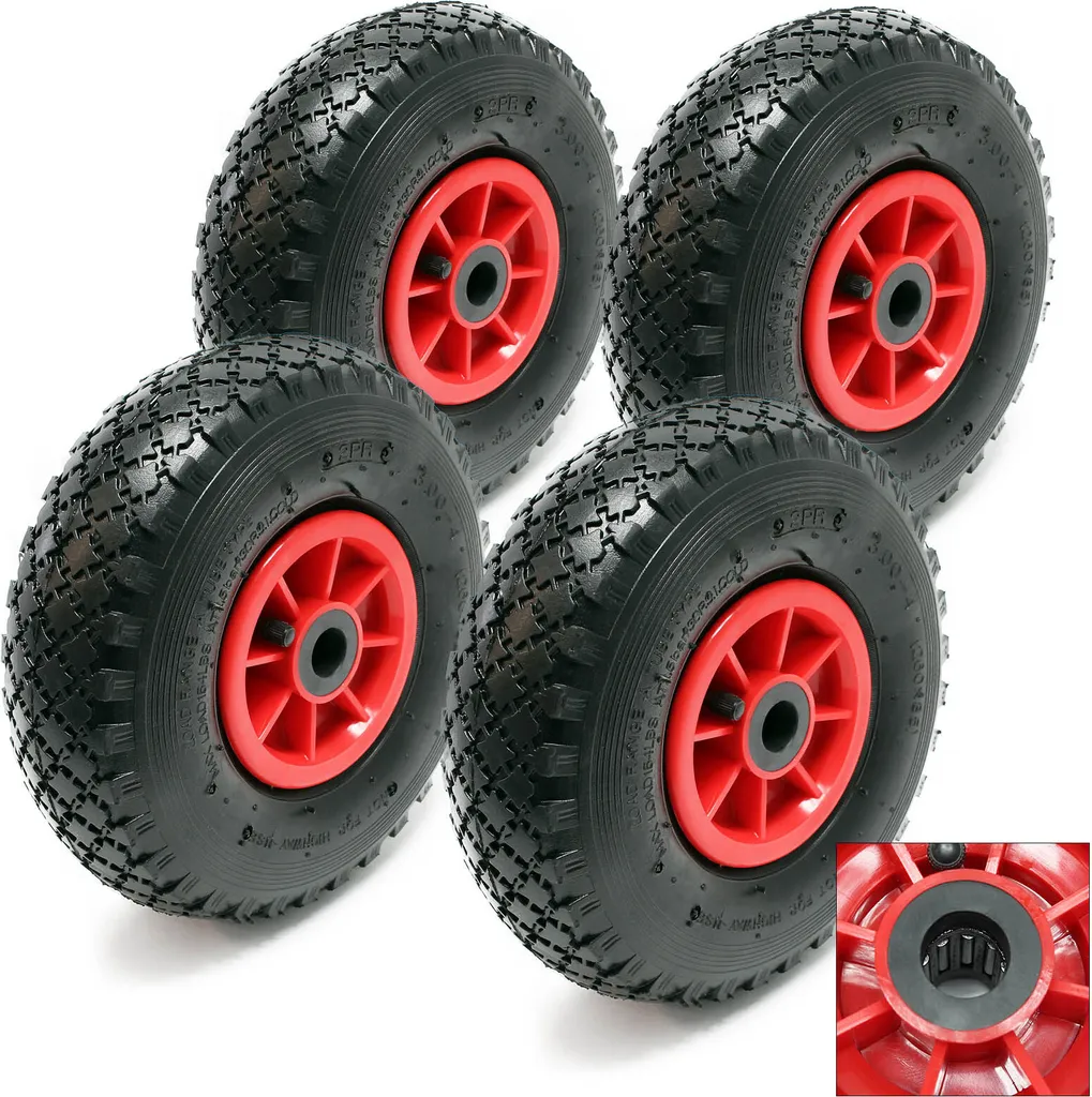 Set Ruote Wiltec per Carriola da Giardino 260x85mm HT2046