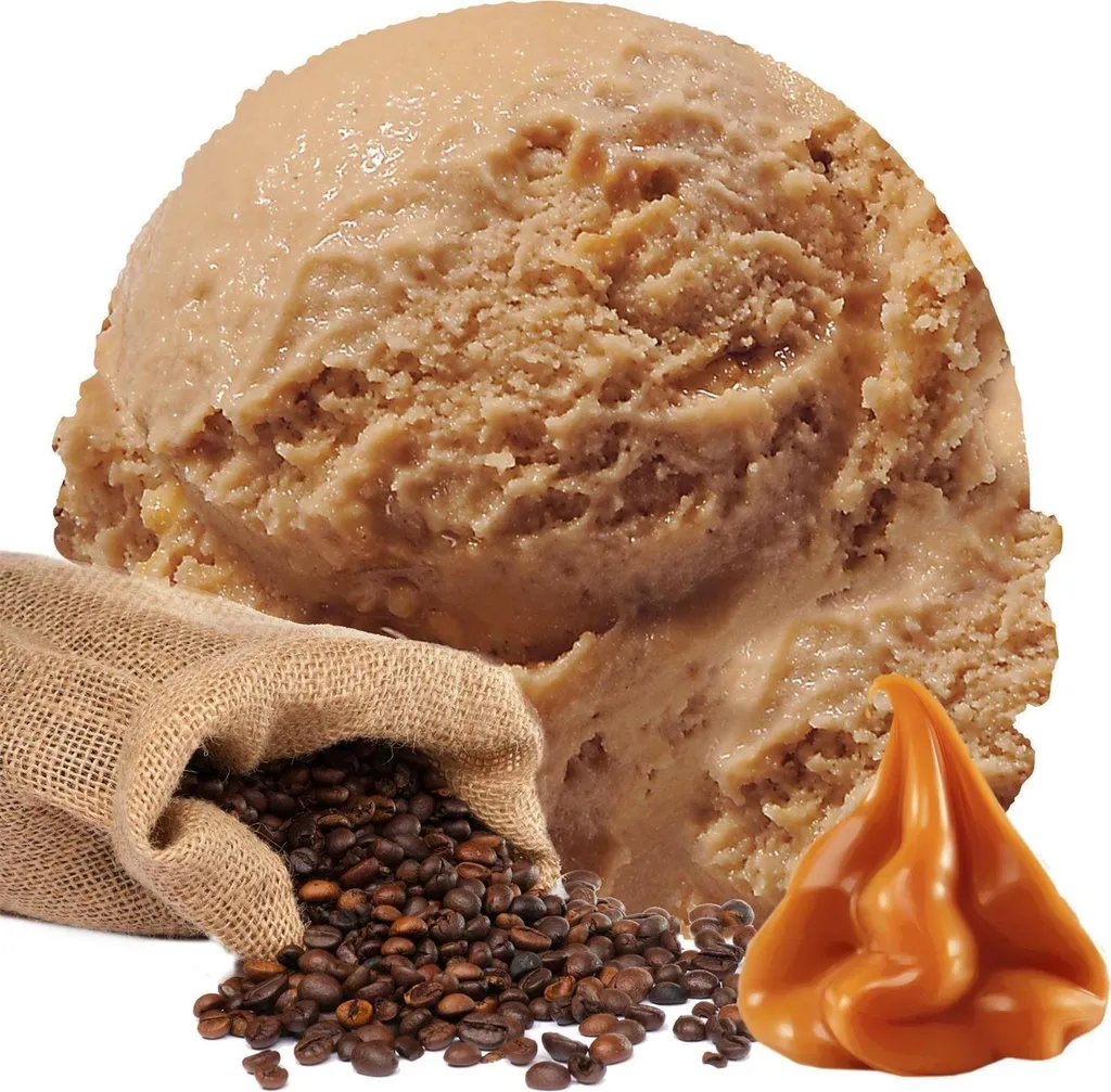 Préparation pour glace protéinée café caramel 10 kg haute solubilité