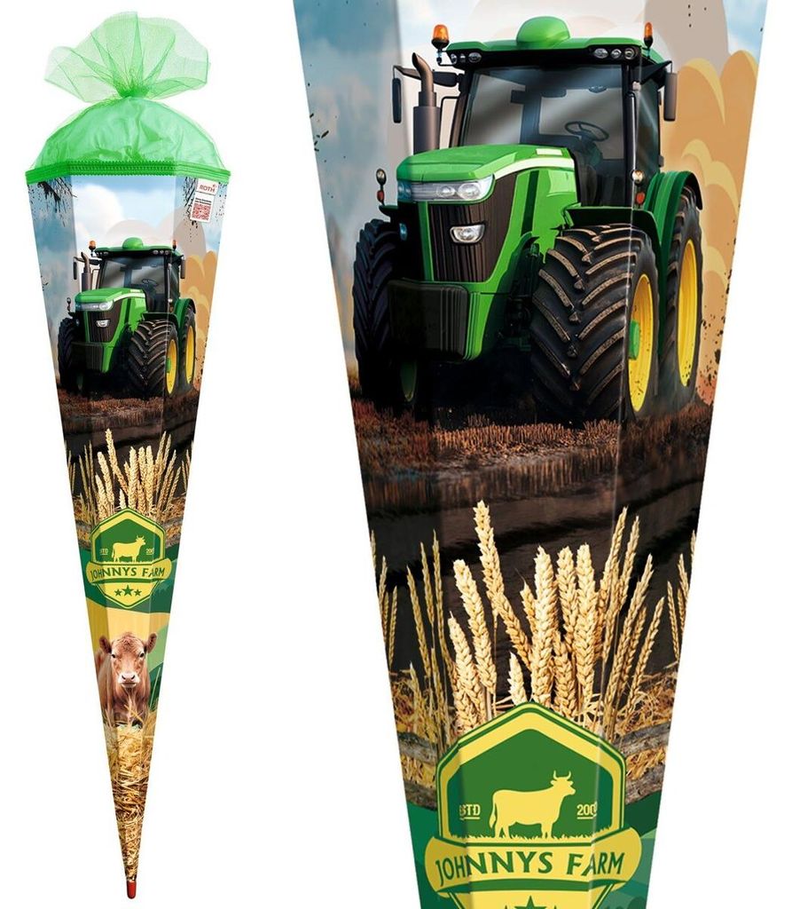 ROTH 678934 ROTH Schultüte "Traktor Power", eckig, 850 mm Image du produit 