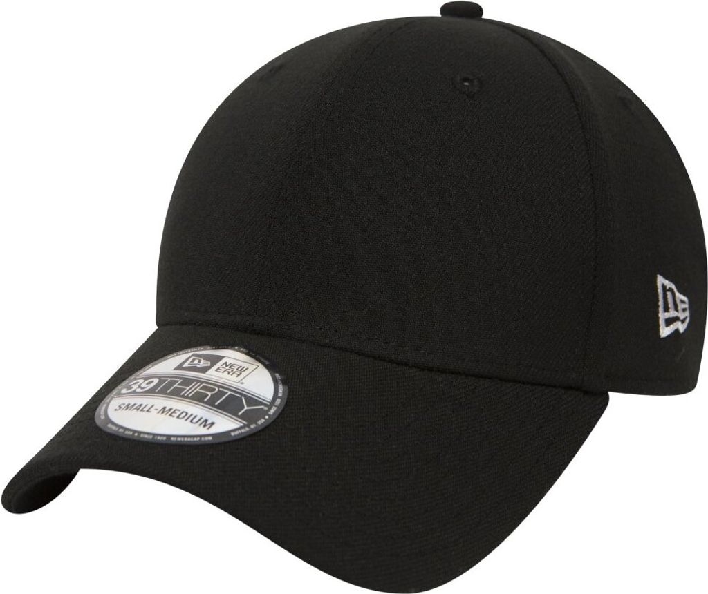 New Era Black Schwarz Blank Stretch Fit Cap 3930 39thirty Produktbild 