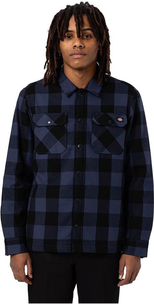 Dickies Sherpa Sacramento Lined Langarmhemd Blau S Mann Blau S