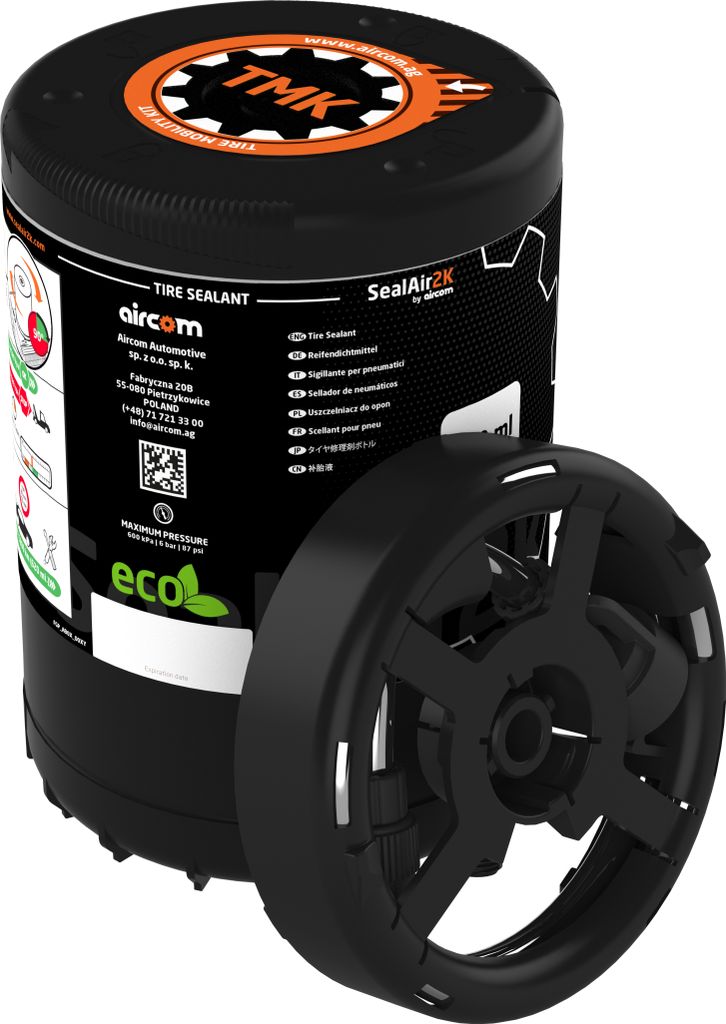 Reifenabdichtung mit SealAir2K-Adapter von Aircom, 450 ml Produktbild 