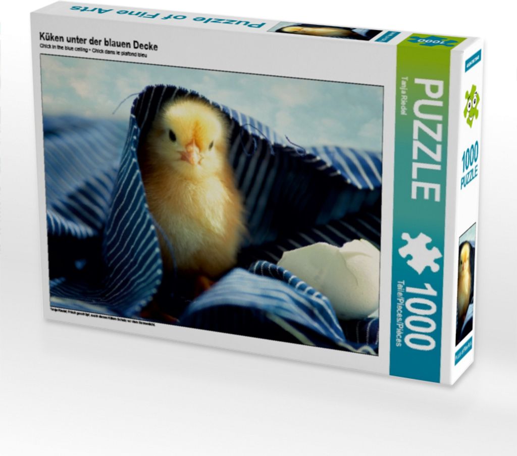CALVENDO Puzzle Küken unter der blauen Decke 1000 Teile Produktbild 