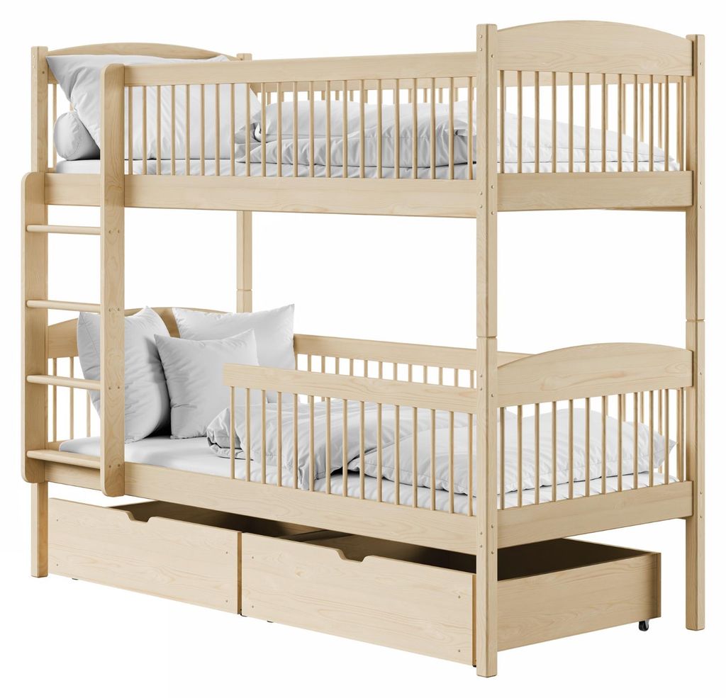Hochbett Kinder, Etagenbett, Kinderbett | Massives Produktbild 