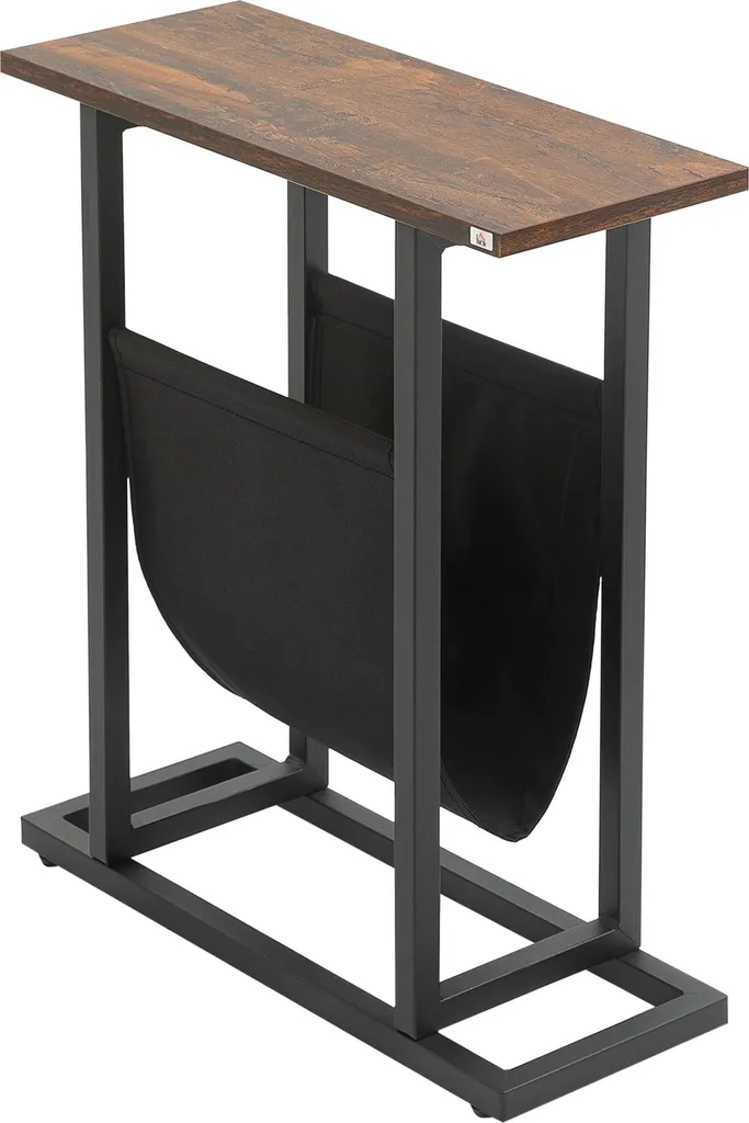Meuble d'appoint pour salon et bureau avec porte-revues gain de place
