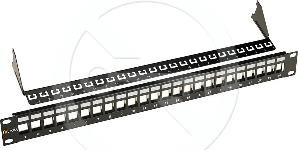Solarix SX24M-0-STP-BK-UNI | Pannello Modulare 24x Keystone 1U Nero