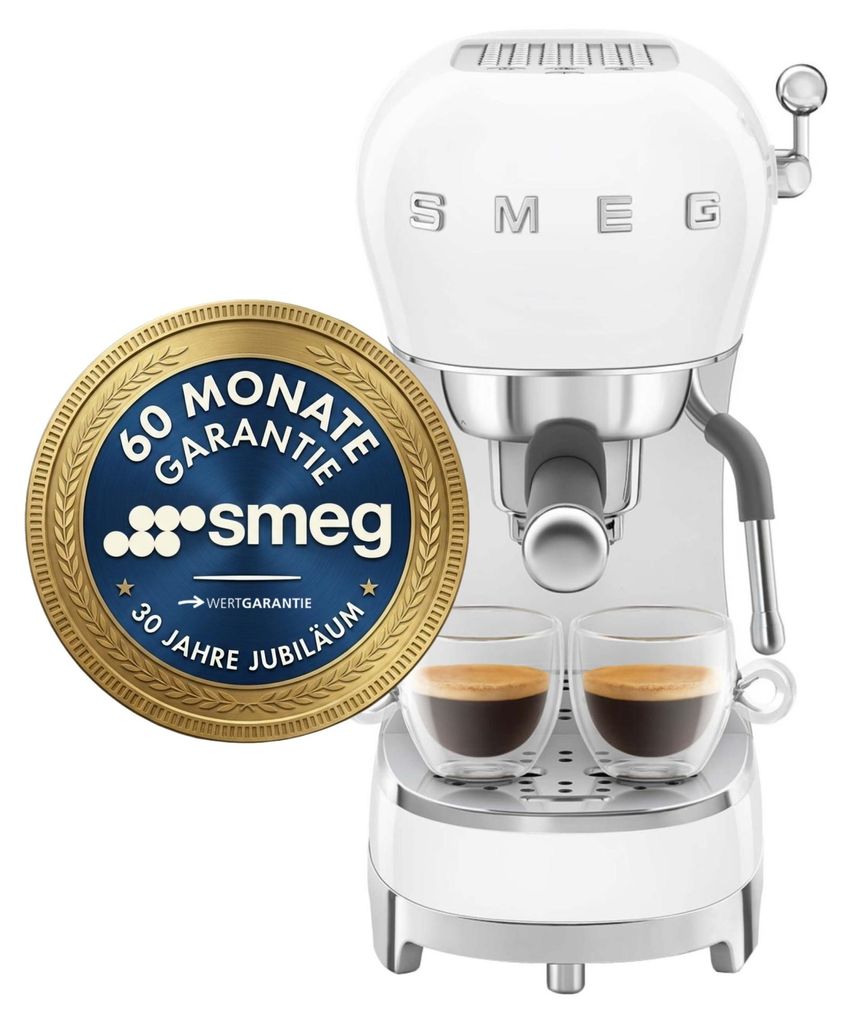 SMEG Espressomaschine weiß ECF02WHEU Produktbild 
