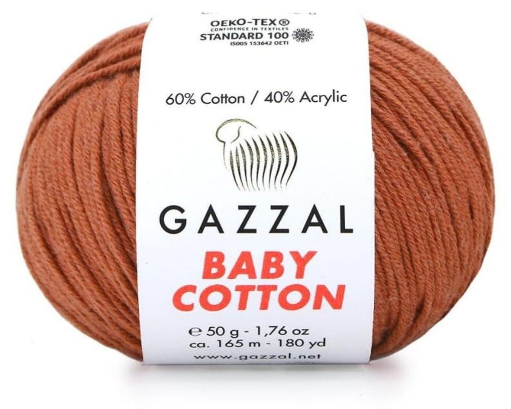 Włóczka Gazzal Baby Bawełna 3454 - miedziana - do Zdjęcie produktu 