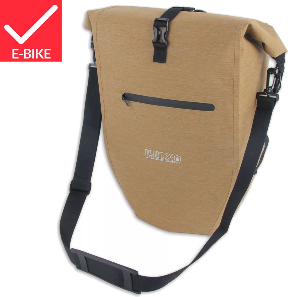 Lynx Hayes Einzelne Fahrradtasche 29 Liter Quick-Mount Braun