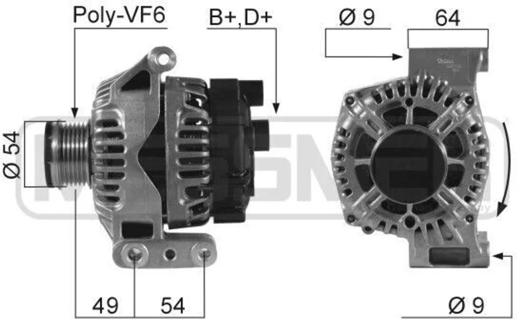 Alternateur Robuste ERA 210550A pour Opel Meriva, Corsa et Fiat Qubo