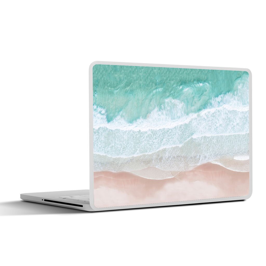 MuchoWow Laptop Aufkleber Sticker Cover Meer - Strand - Blau - Natur 25x18 cm - Laptop-Deko