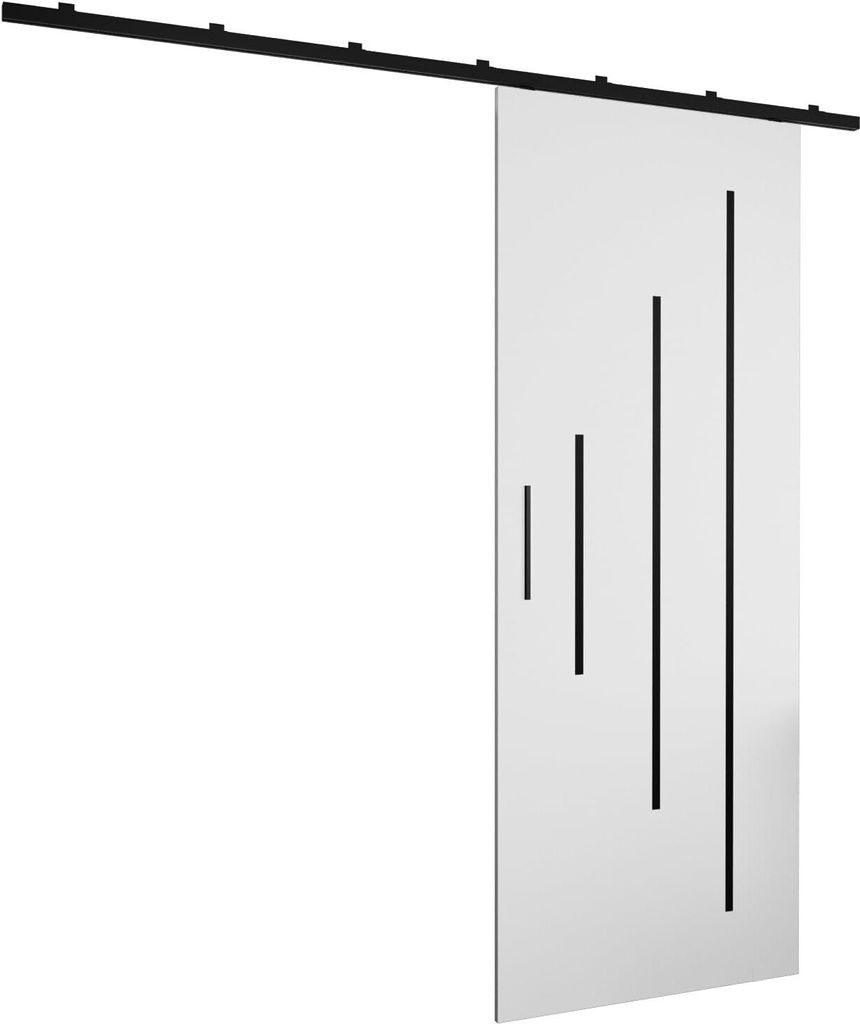 MEBLE KRYSPOL Zonda Y Schiebetürset mit Schiene - 80x204 cm - Weiß