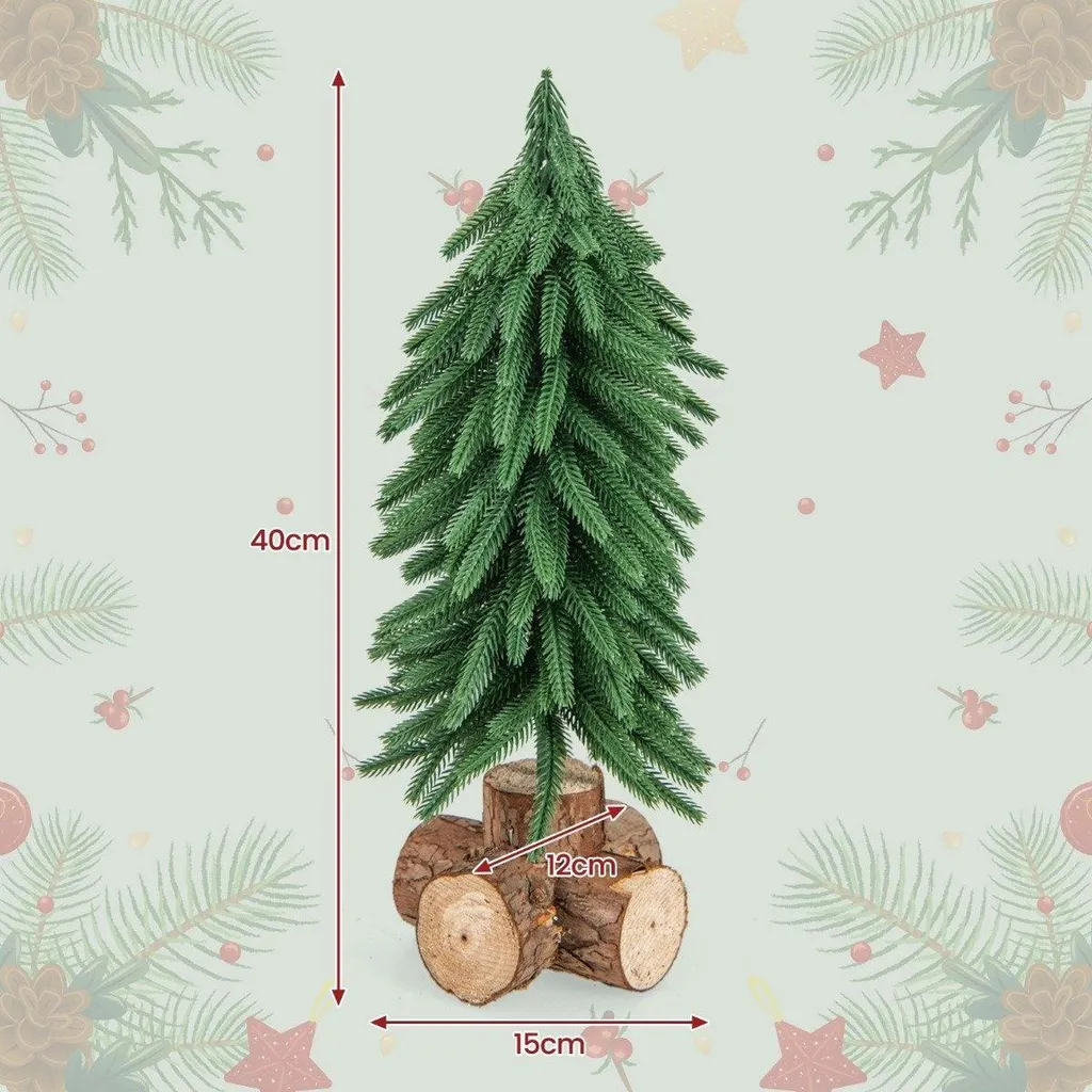 Sapin Noël de table 40 cm touffu avec 200 branches effet naturel - 3