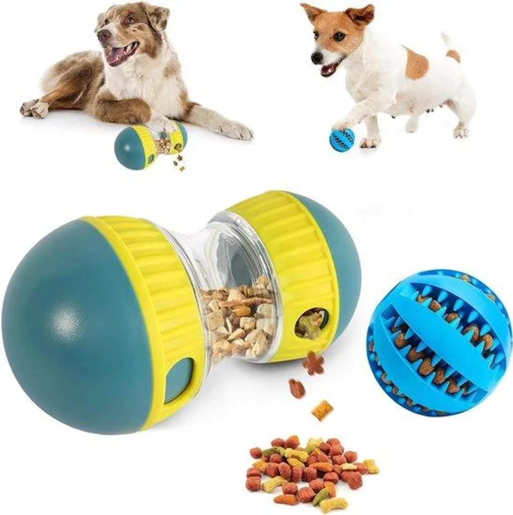 Puzzle distributeur de croquettes et jouet de dentition pour chien