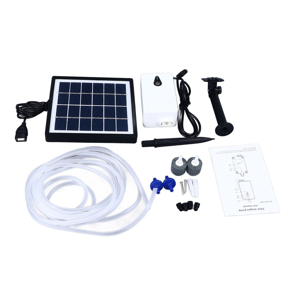 Solarna pompa tlenowa z wtyczką uziemiającą, odporna na Zdjęcie produktu 