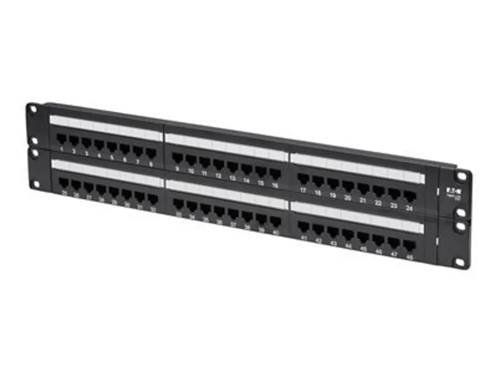 Panneau de Brassage Ethernet Cat6 24 Ports RJ45 STP pour Baie Rack 1U