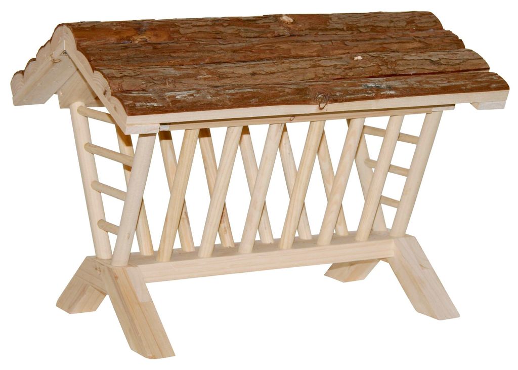 Kerbl Heuraufe Natur 45x32x33 cm Holz Produktbild 