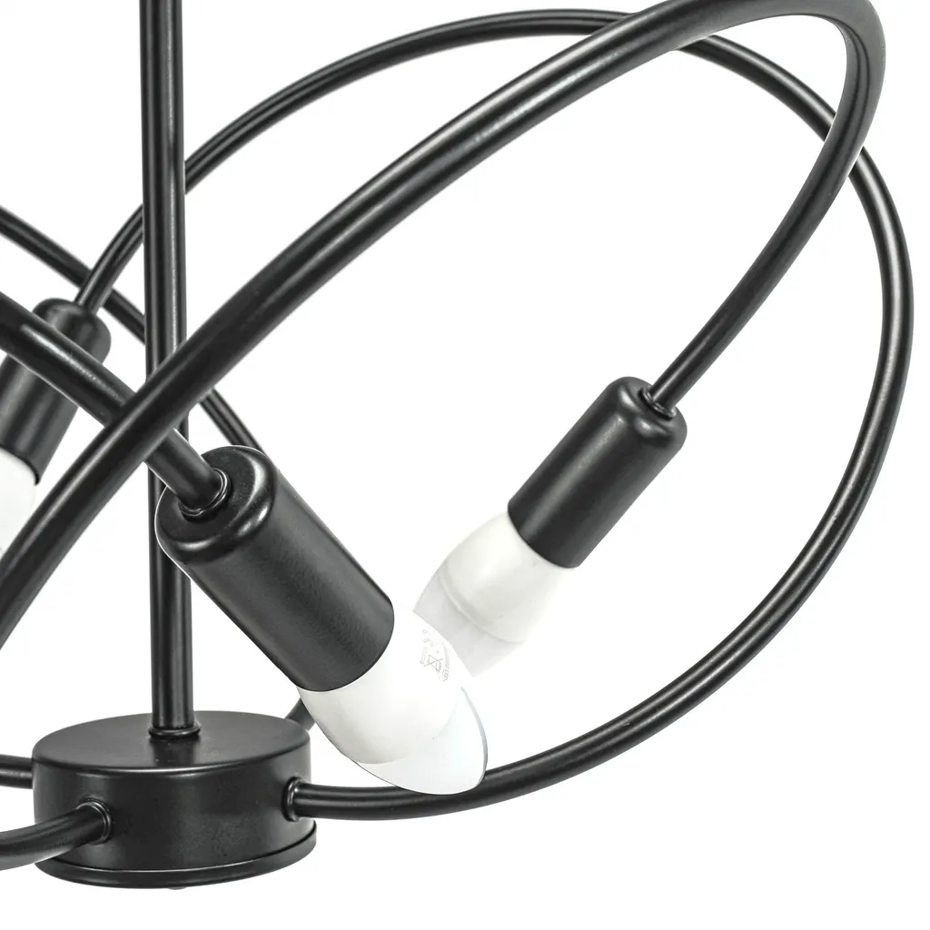 Lampe Suspendue Toolight APP1093-4C Black - Lustre Design Noir 4 Points