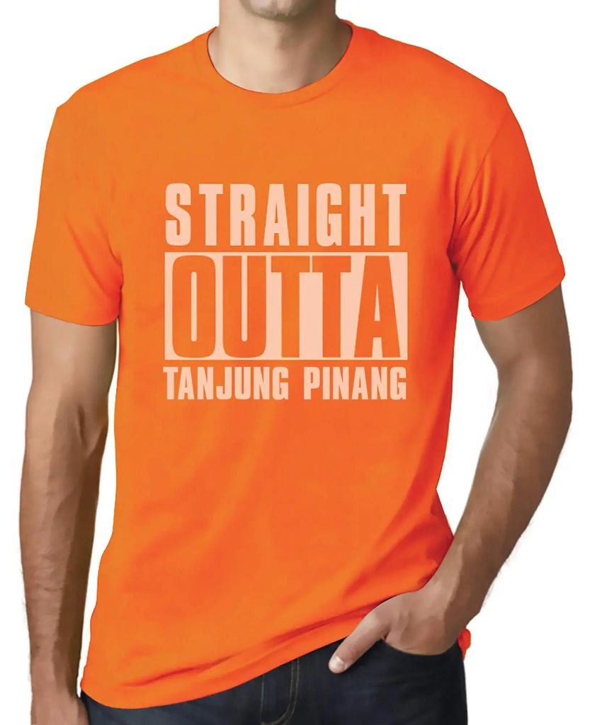 Herren Grafik T-Shirt Direkt aus Tanjung Pinang – Straight Outta Tanjung Pinang – Öko-Verantwortlich Vintage Jahrgang Kurzarm Lustige Druck Ge...