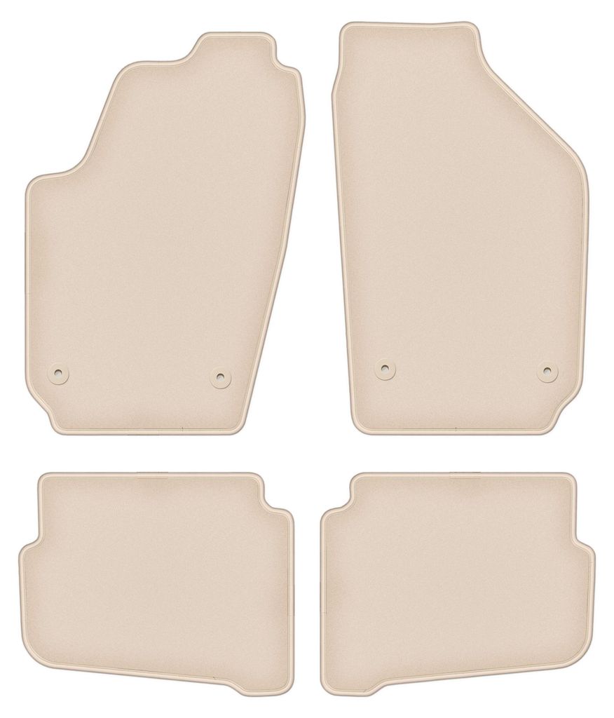 DURBAN Beige Velours-Fußmatten-Set für Seat Ibiza III 6L Produktbild 