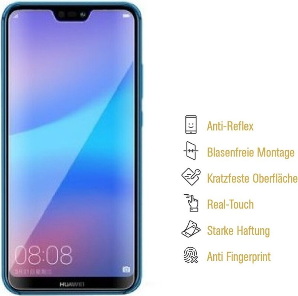 4x Panzerfolie für Huawei P20 Lite ANTI-SCHOCK Displayfolie Schutzfolie MATT