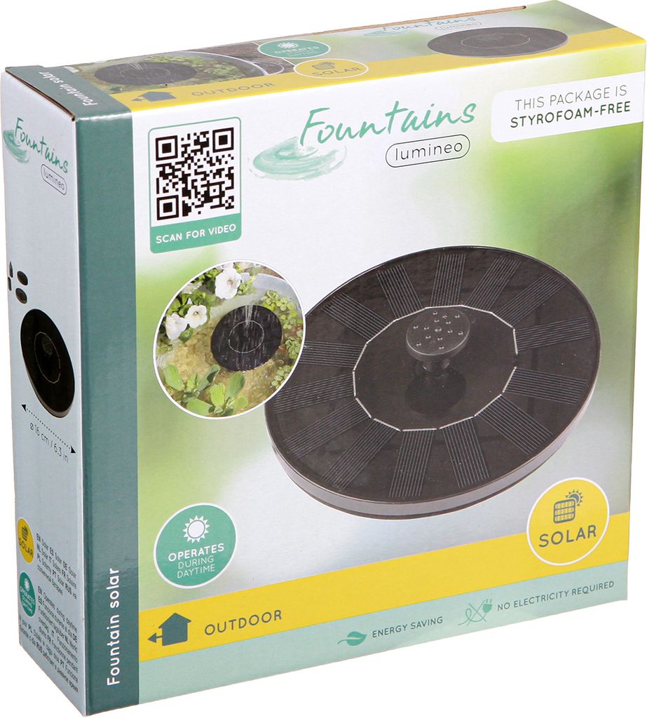 Fountains Lumineo Solar Springbrunnen Outdoor Ø 16 cm x 3,5 Produktbild 8