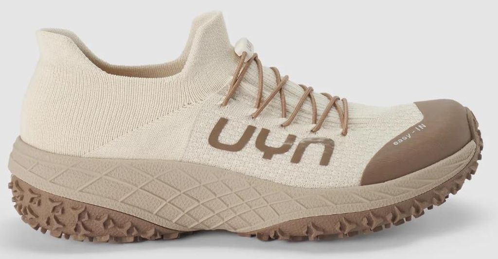 UYN Easy In Damen Sportschuhe, Beige in Gr. 40, Technischer Schuh für Stadt und Trail, Textil, Optimale Stabilität und Komfort