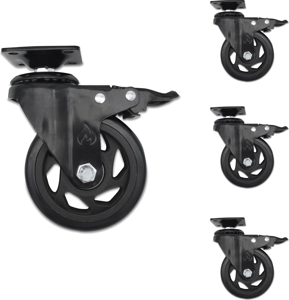 Set de roulettes de rechange Premium pour les barbecues à Image du produit 