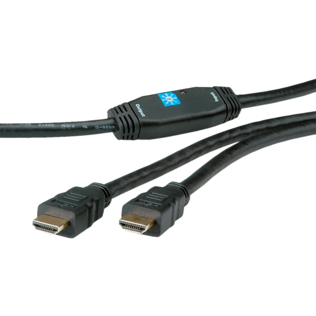 Câble HDMI 30m Blindé avec Répéteur Actif High Speed - Qualité ROLINE