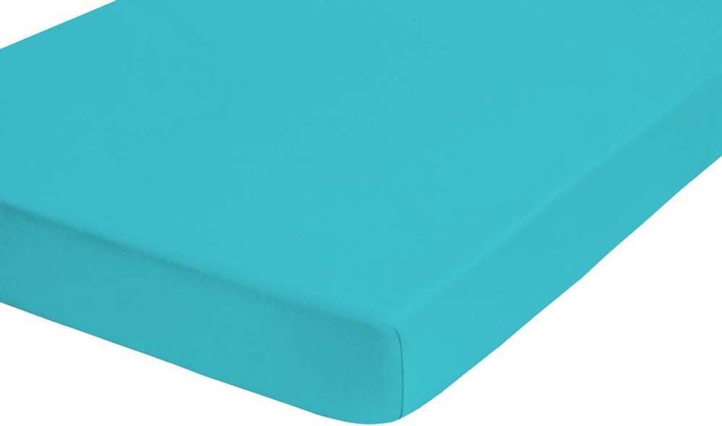 biberna Jersey-Elastic-Spannbetttuch 0077866 color: türkis, size: 1x 120x200 cm - 130x220 cm