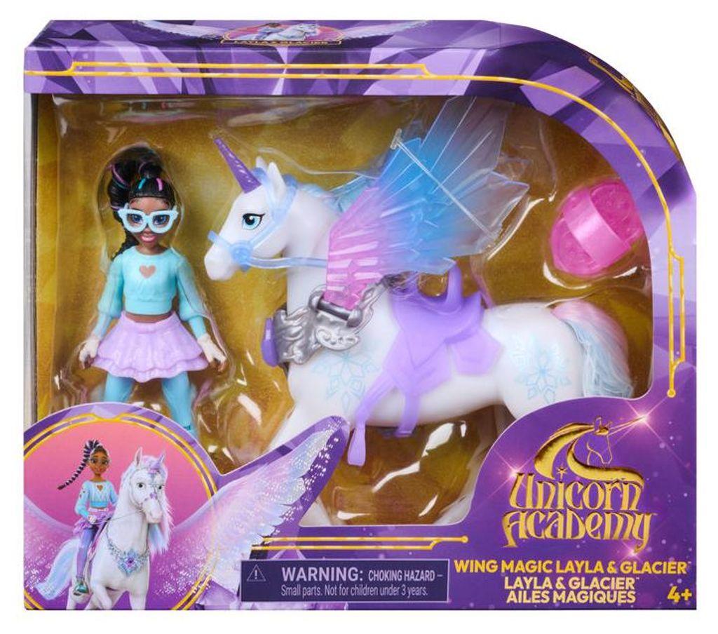 Academia de Unicornios alas mágicas Glacier y Layla 11 cm Imagen del producto 