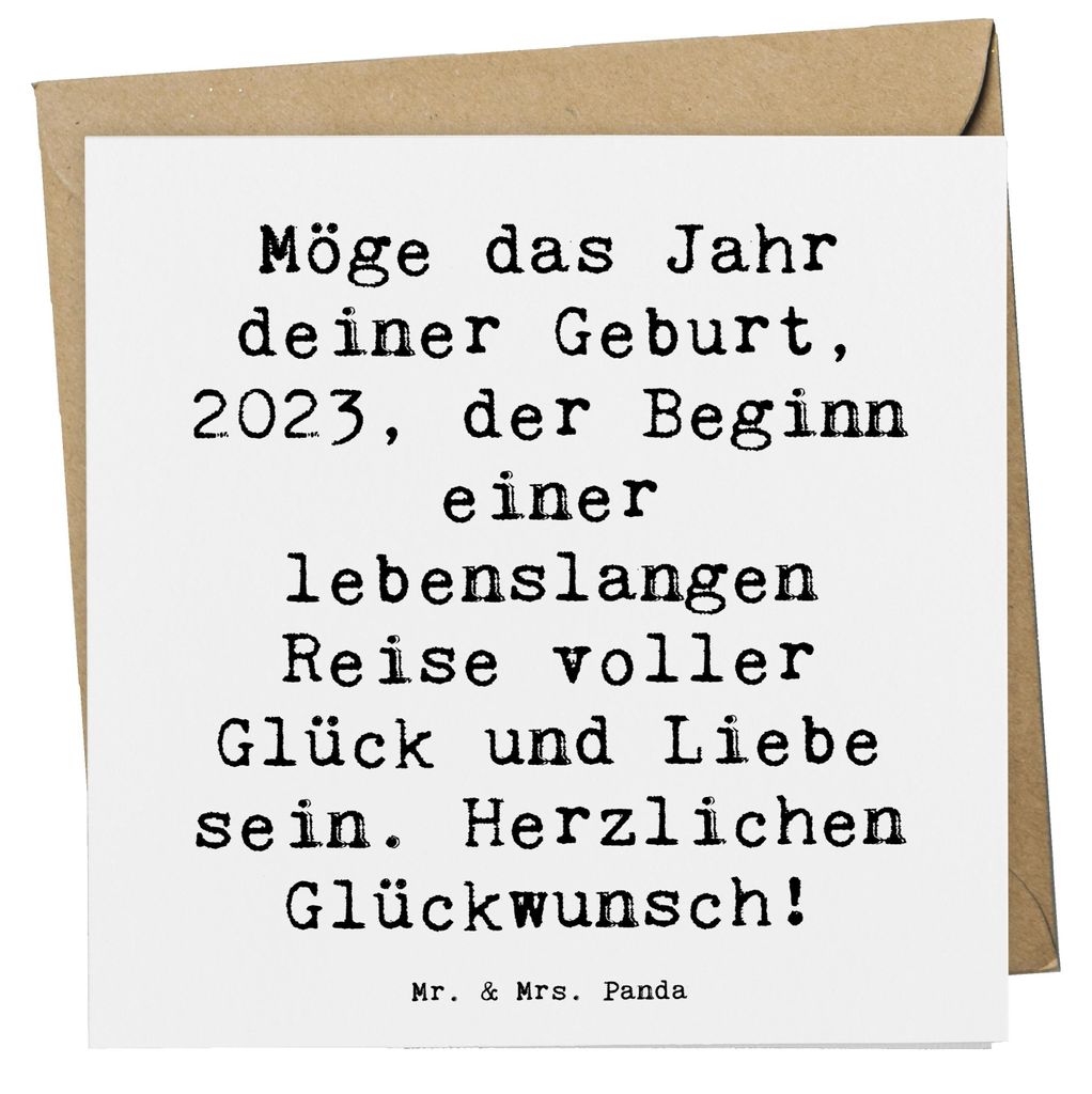 Mr. & Mrs. Panda Grußkarte Spruch 2023 Geburtstag - Weiß - Geschenk, Glückwunsch, besondere Geburtstagsgeschenke, faltkarte, Glück und Liebe, A...