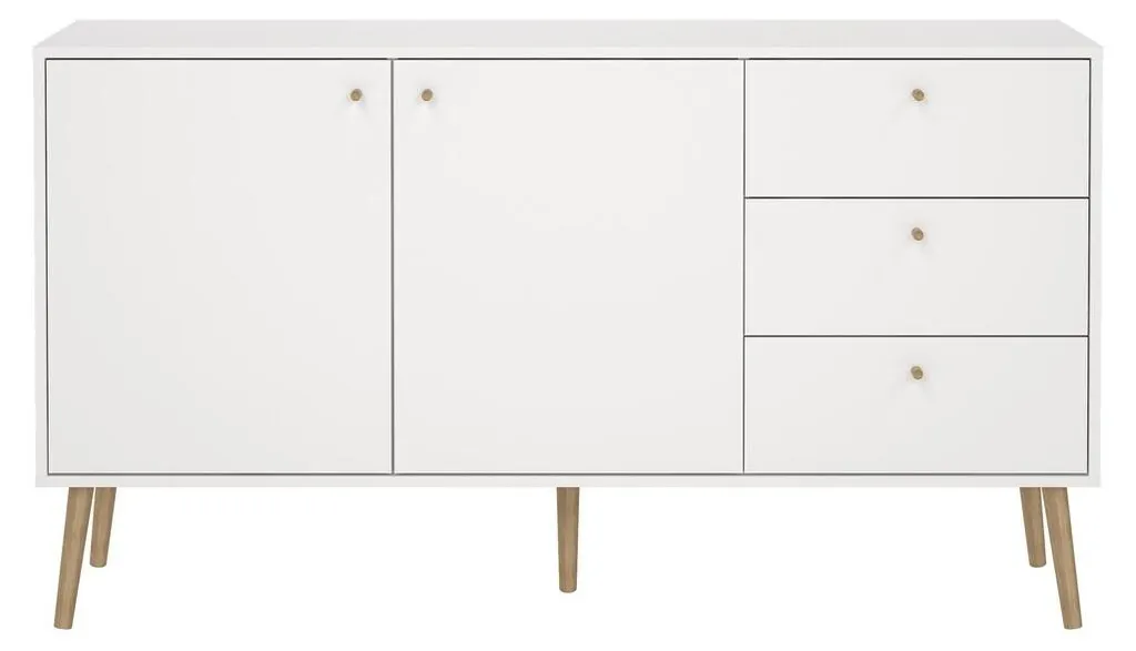 Buffet L147,2 cm Design Scandinave avec Pieds en Bois Massif Modèle TARP