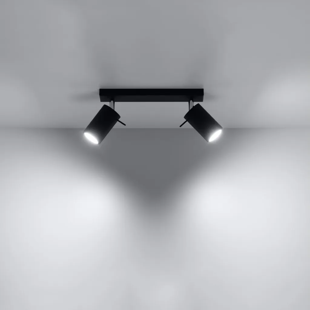 Sollux Lighting RING 2 SL.0092 | Offerta Lampada Soffitto Nera - 3