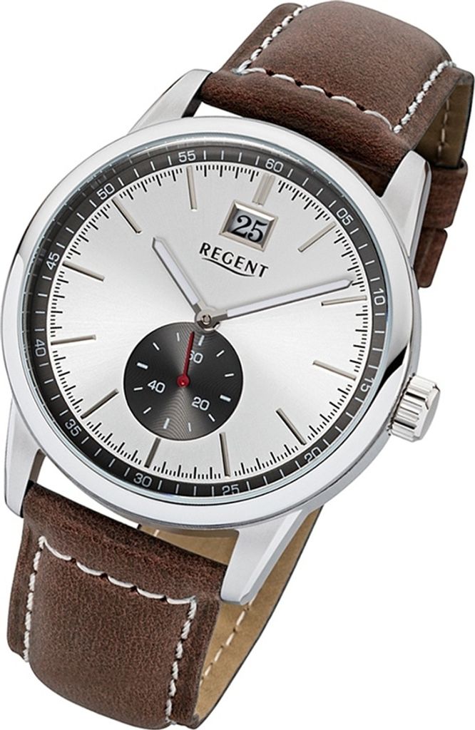 Regent Armbanduhr dunkelbraun Herren Analog-Quarzuhr URUM1606