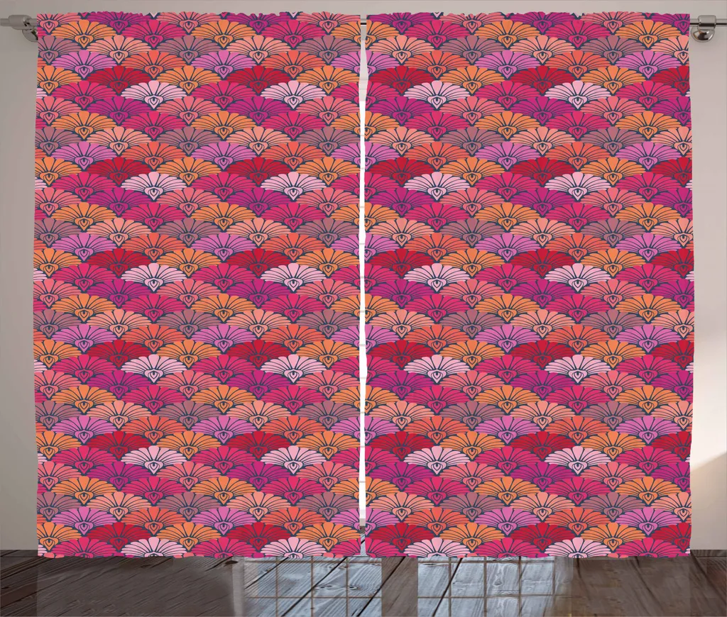 ABAKUHAUS Tenda Satin Floreale 280x245 | Ganci e Passanti Inclusi