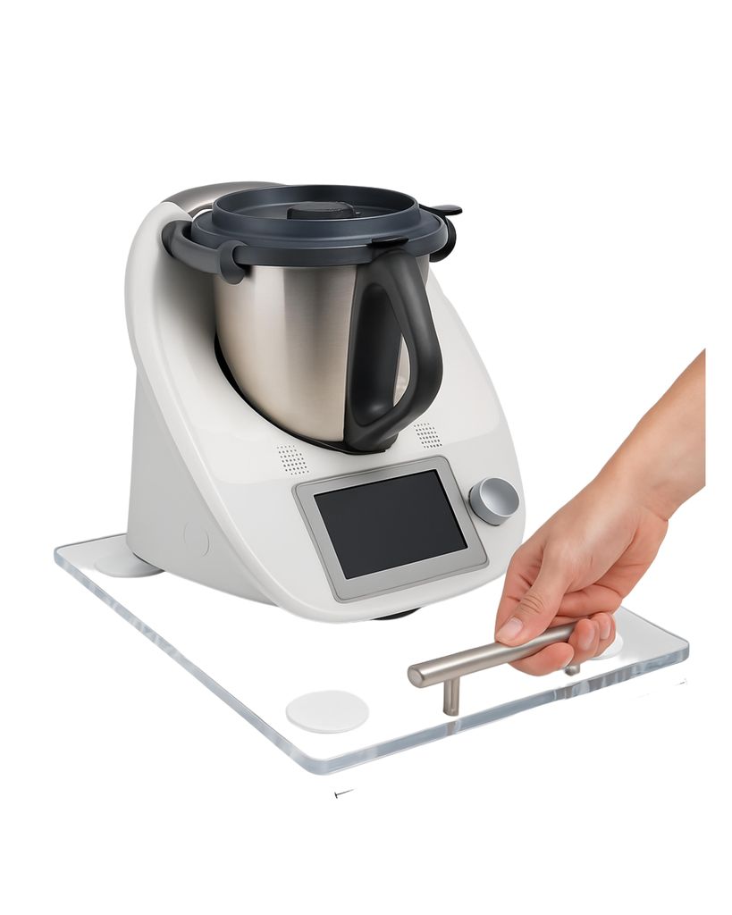 Gleitbrett Gleiter für Monsieur Cuisine Connect aus Acryl,passsend auch für TM5,TM6,Cookit,Krups,Kennwood,Moulinex,WMF,und weiteren Küchenmaschinen