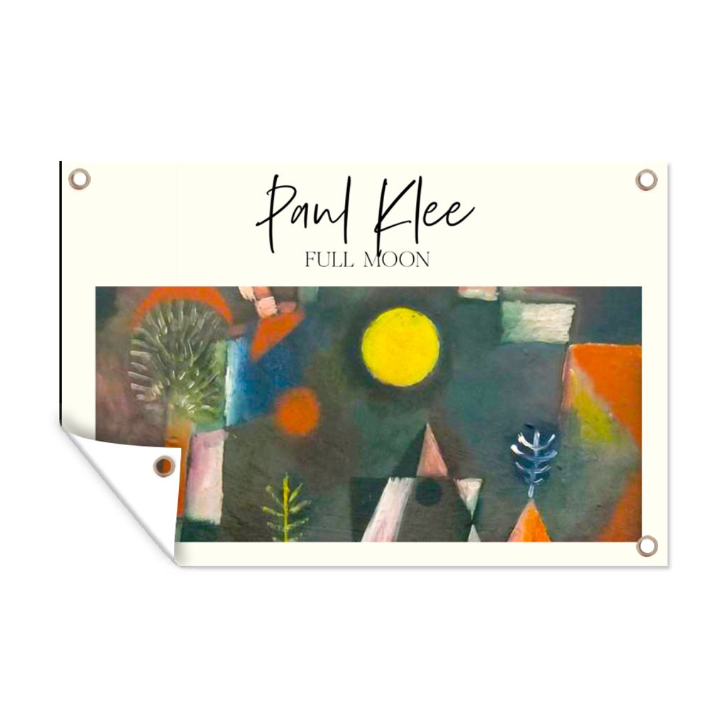 MuchoWow 120x80 cm Outdoor-Poster Gartendeko Sichtschutz Garten Poster für den Garten Paul Klee - Gemälde - Vollmond